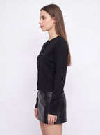 Banrith Button-Front Crop Cardigan – Knit Cardigan Women Autumn Office Smart Casual Cropped Knitwear