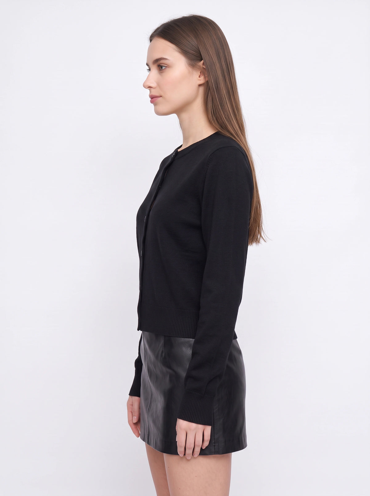Banrith Button-Front Crop Cardigan – Knit Cardigan Women Autumn Office Smart Casual Cropped Knitwear