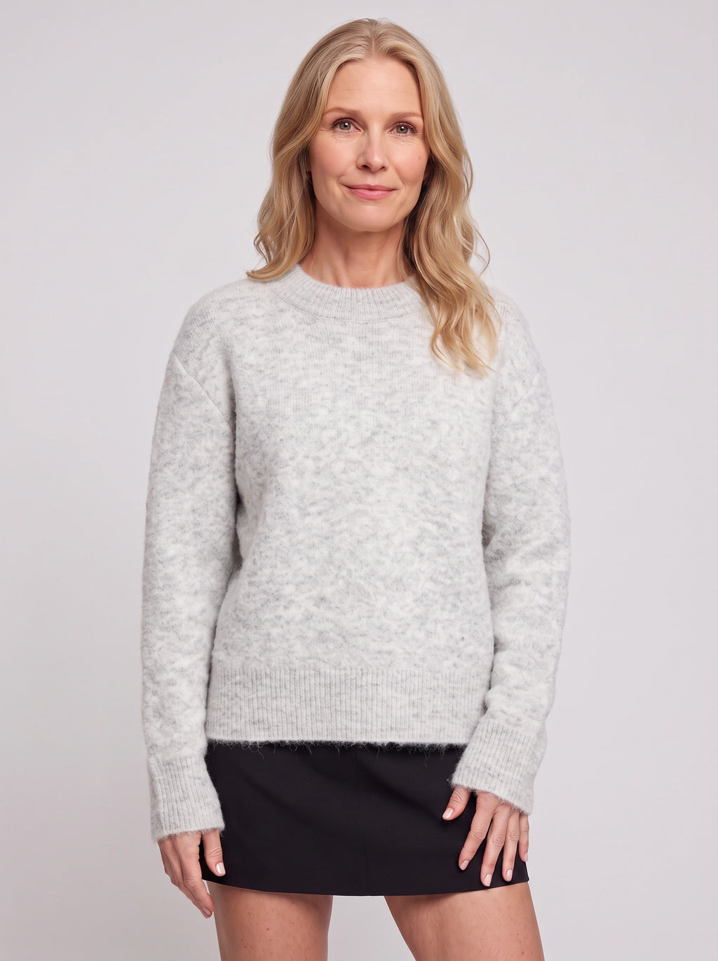 Droshel Oversized Crew Neck Jumper – Knitted Sweater Women Casual Autumn Winter Ribbed Relaxed Fit Pullover