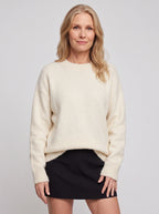 Droshel Oversized Crew Neck Jumper – Knitted Sweater Women Casual Autumn Winter Ribbed Relaxed Fit Pullover