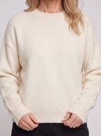 Droshel Oversized Crew Neck Jumper – Knitted Sweater Women Casual Autumn Winter Ribbed Relaxed Fit Pullover