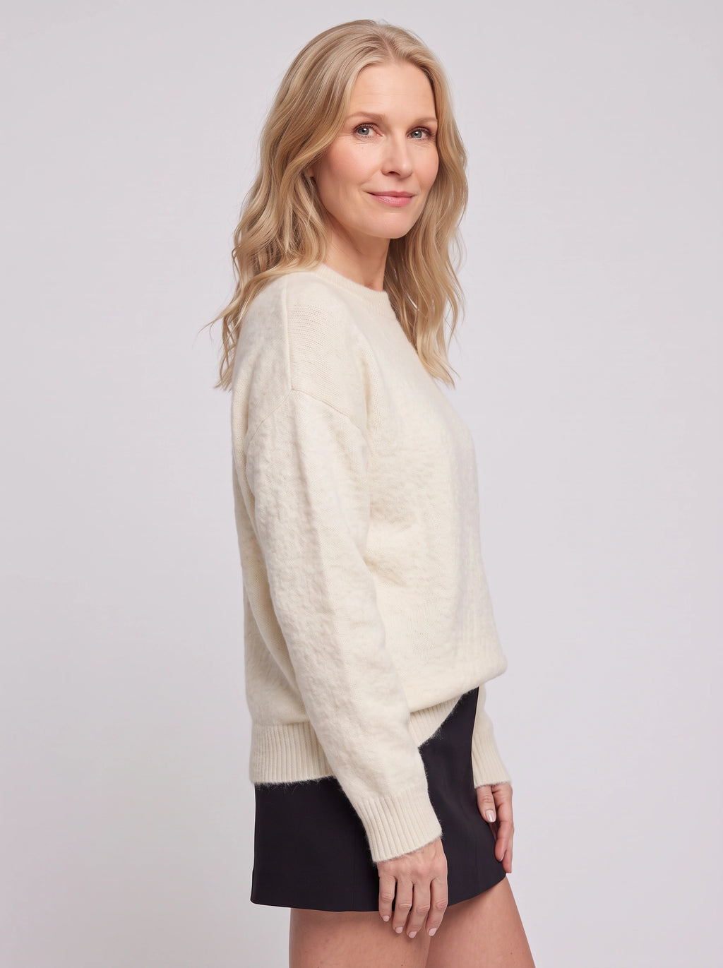 Droshel Oversized Crew Neck Jumper – Knitted Sweater Women Casual Autumn Winter Ribbed Relaxed Fit Pullover