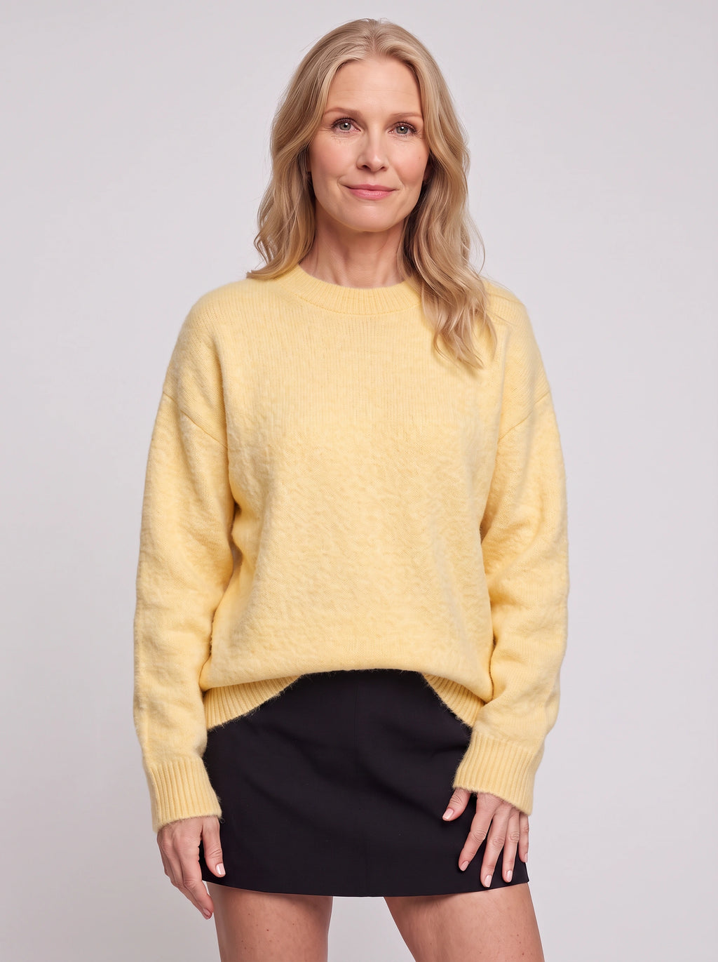 Droshel Oversized Crew Neck Jumper – Knitted Sweater Women Casual Autumn Winter Ribbed Relaxed Fit Pullover