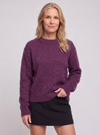 Droshel Oversized Crew Neck Jumper – Knitted Sweater Women Casual Autumn Winter Ribbed Relaxed Fit Pullover