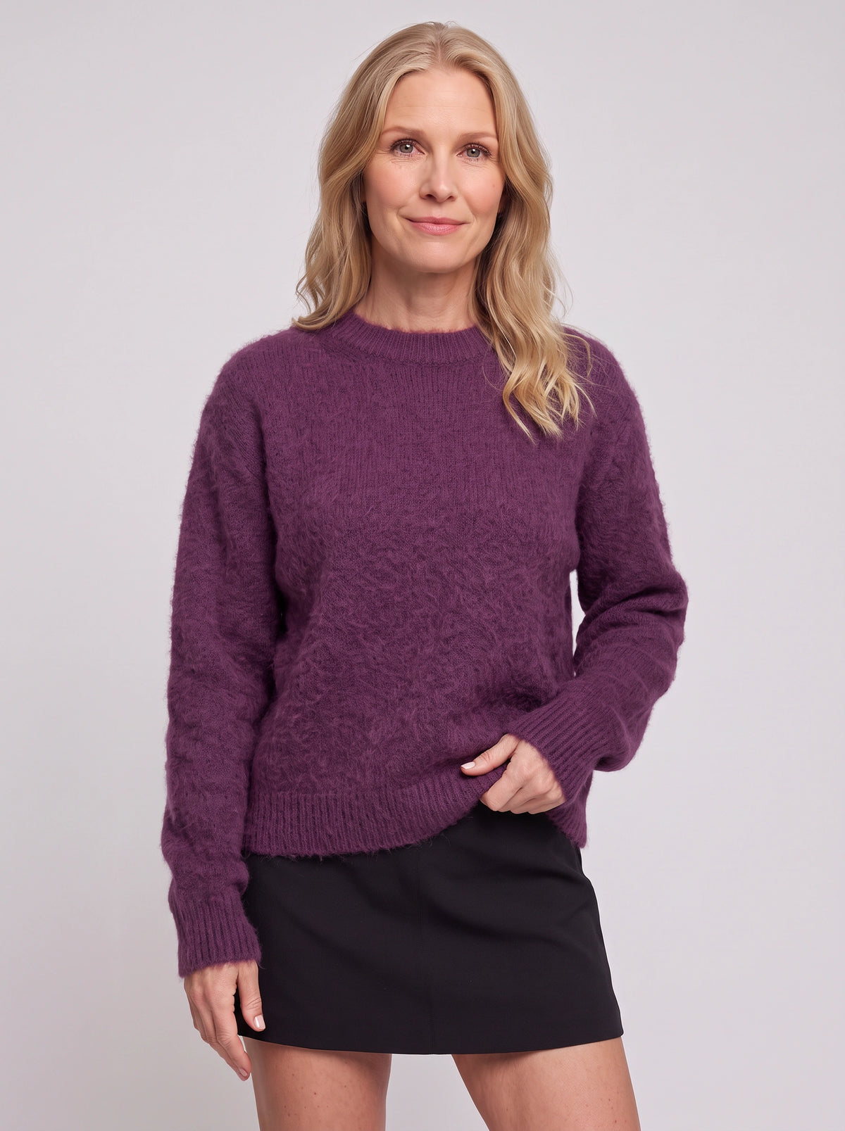 Droshel Oversized Crew Neck Jumper – Knitted Sweater Women Casual Autumn Winter Ribbed Relaxed Fit Pullover