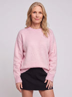 Droshel Oversized Crew Neck Jumper – Knitted Sweater Women Casual Autumn Winter Ribbed Relaxed Fit Pullover