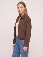 Collette Zip-Up Bomber Jacket – Velvet Women Casual Autumn Everyday Relaxed Collared Jacket