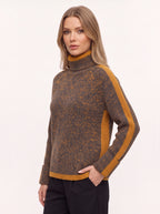 Stripanne Ribbed Turtleneck Jumper – Knit Sweater Women Autumn Winter Cosy Casual Oversized Top