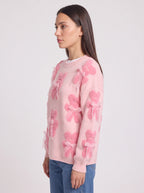 Teddow Appliqué Oversized Jumper – Teddy Bear Knitted Sweater Women Fluffy Casual Autumn Knitwear