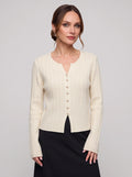 Ribtex Ribbed Button-Front Cardigan – Ribbed Knit Women Fall Autumn Office Workwear Casual Everyday Cardigan