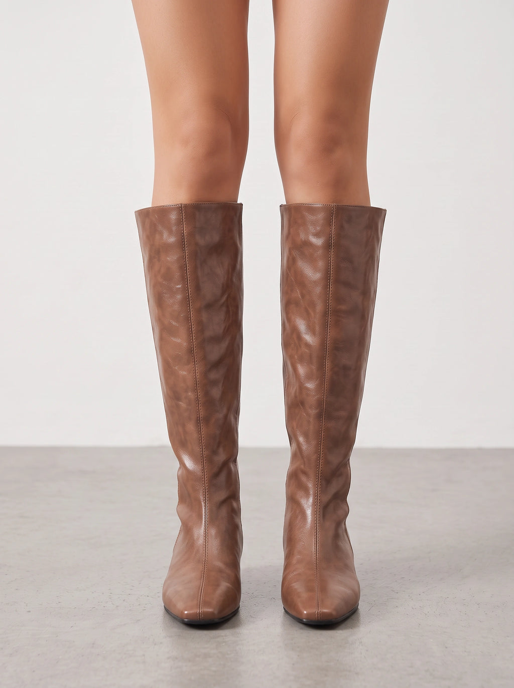 Centim Knee High Leather Boots – Womens Long Leather High Boots Women Fall Casual Office Smart