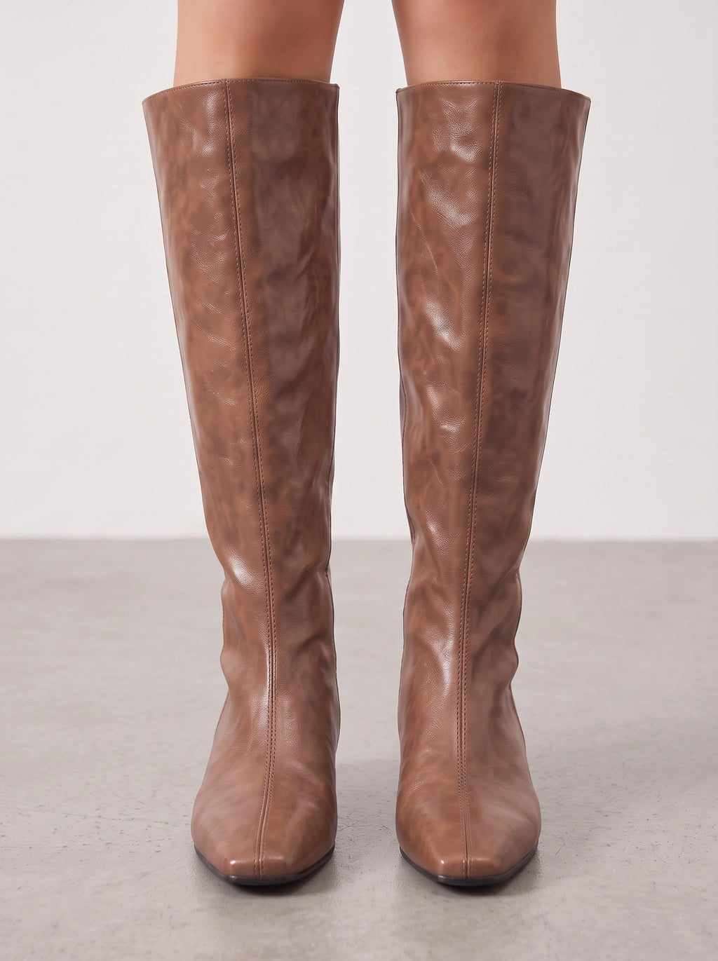 Centim Knee High Leather Boots – Womens Long Leather High Boots Women Fall Casual Office Smart