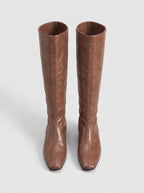 Centim Knee High Leather Boots – Womens Long Leather High Boots Women Fall Casual Office Smart