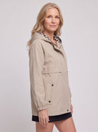 Hounthea Reversible Hooded Raincoat – Lightweight Waterproof Women Autumn Casual Outdoor Jacket