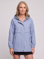 Hounthea Reversible Hooded Raincoat – Lightweight Waterproof Women Autumn Casual Outdoor Jacket