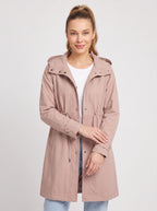 Cindrah Hooded Longline Trench Coat – Women Lightweight Casual Autumn Workwear Loose Fit Trench Coat