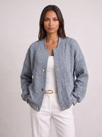 Quilchan Quilted Bomber Jacket – Padded Women Casual Stand Collar Lightweight Autumn Winter Bomber Jacket