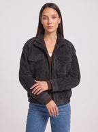 Epuldine Utility Bomber Jacket – Women Oversized Casual Streetwear Military Autumn Workwear Bomber Jacket