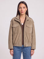 Epuldine Utility Bomber Jacket – Women Oversized Casual Streetwear Military Autumn Workwear Bomber Jacket