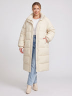 Chefyra Oversized Longline Puffer Coat – Padded Quilted Women Winter Coat Casual Streetwear Longline Jacket
