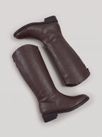 Sloudra Slouchy Knee-High Boots – Leather Flat Riding Women Casual Winter Autumn Knee-High Boots