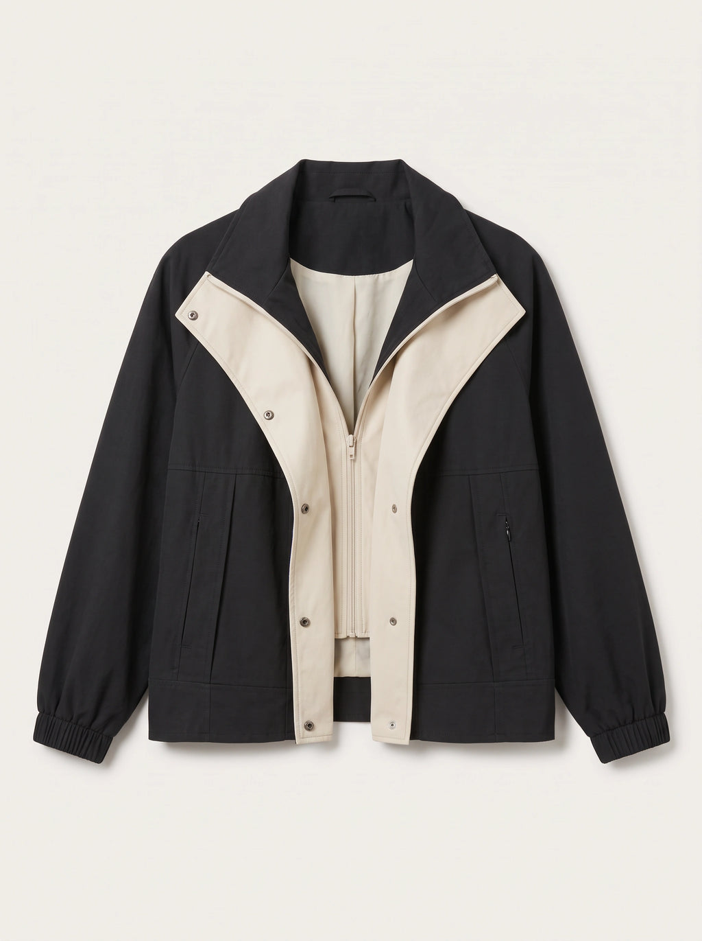 Dublera Double-Layer Windbreaker Jacket – Oversized Women Casual Streetwear Fall Bomber Windbreaker