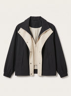 Dublera Double-Layer Windbreaker Jacket – Oversized Women Casual Streetwear Fall Bomber Windbreaker