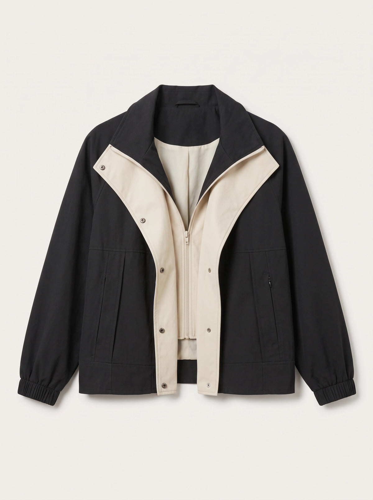 Dublera Double-Layer Windbreaker Jacket – Oversized Women Casual Streetwear Fall Bomber Windbreaker
