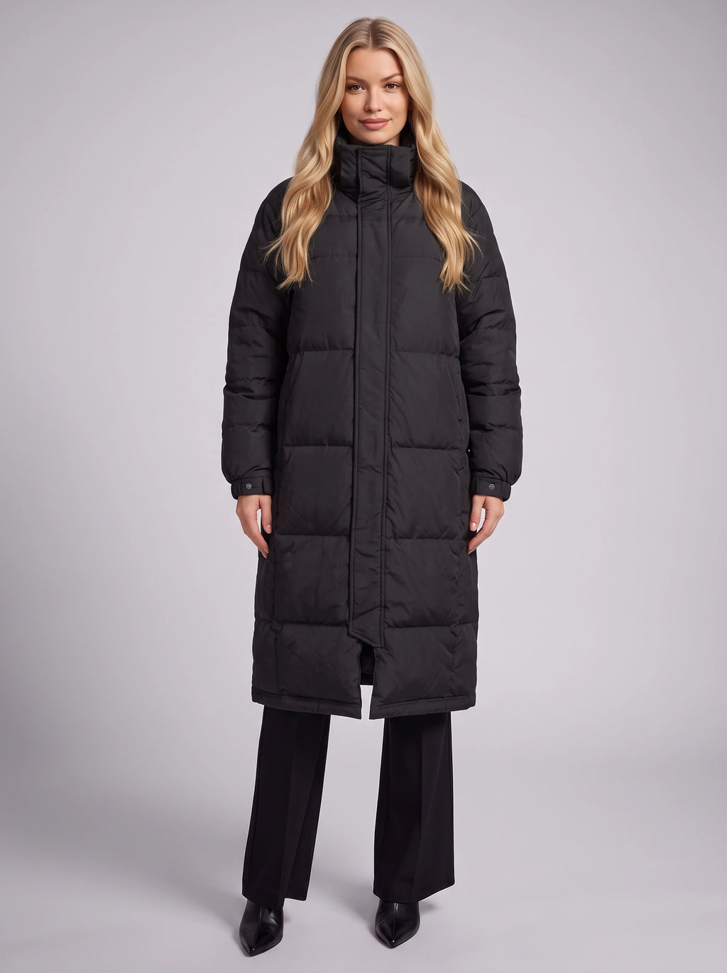 Chante Longline Padded Puffer Coat – Women Quilted Oversized Winter Casual Jacket