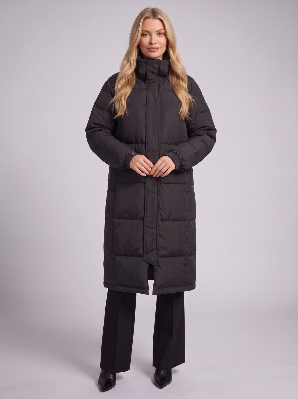 Chante Longline Padded Puffer Coat – Women Quilted Oversized Winter Casual Jacket