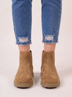 Tredform Suede Chelsea Boots – Women Ankle Boots Casual Autumn Winter Ladies Platform Chelsea Boots