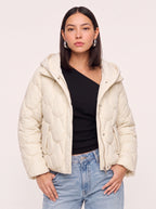 Quillow Cropped Puffer Jacket – Quilted Padded Hooded Women Casual Autumn Winter Coat