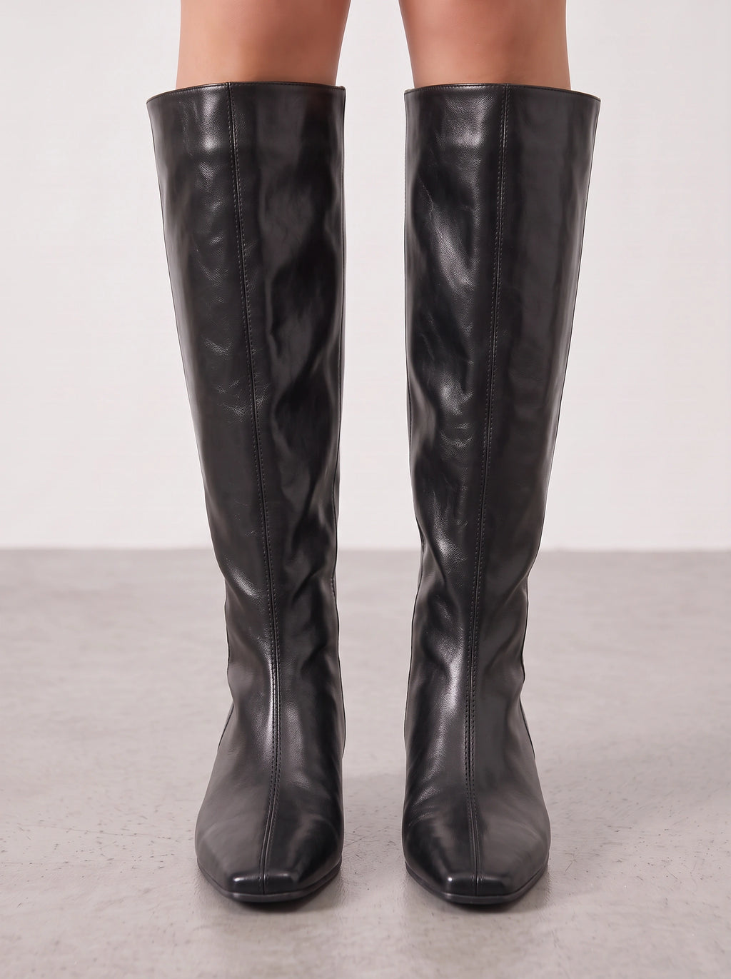 Centim Knee High Leather Boots – Womens Long Leather High Boots Women Fall Casual Office Smart