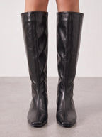 Centim Knee High Leather Boots – Womens Long Leather High Boots Women Fall Casual Office Smart