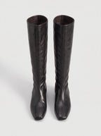 Centim Knee High Leather Boots – Womens Long Leather High Boots Women Fall Casual Office Smart
