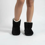 Quilge Fleece Slipper Boots – Women Fluffy Faux Fur Lined Cosy House Indoor Winter Warm Slippers