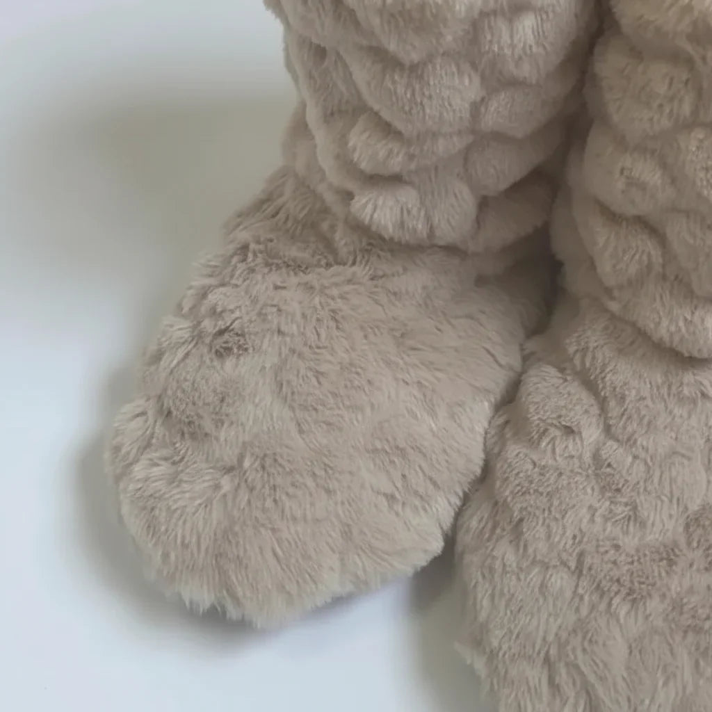 Quilge Fleece Slipper Boots – Women Fluffy Faux Fur Lined Cosy House Indoor Winter Warm Slippers