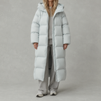 Chanquil Hooded Longline Puffer Coat – Women Oversized Padded Winter Warm Casual Puffer Coat