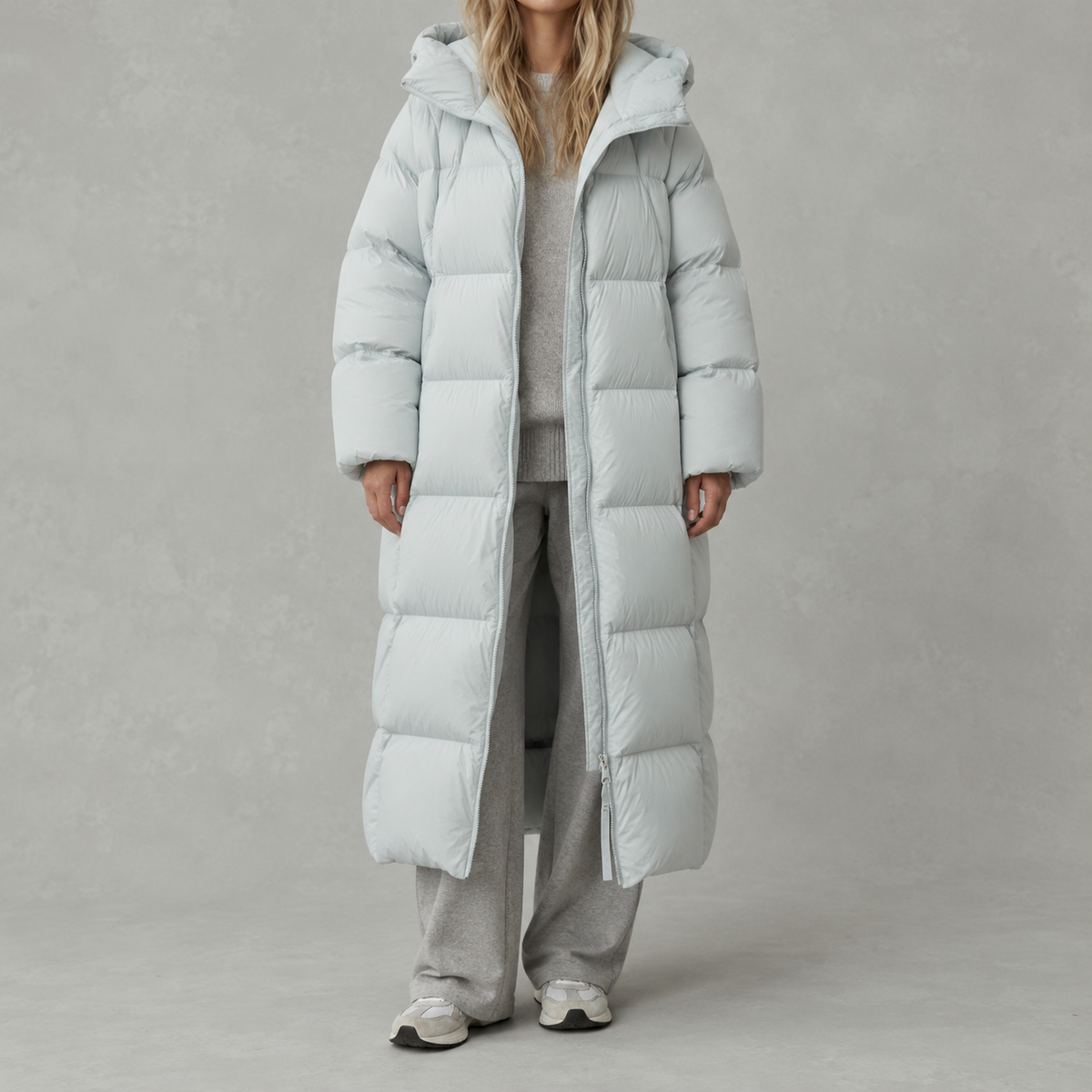 Chanquil Hooded Longline Puffer Coat – Women Oversized Padded Winter Warm Casual Puffer Coat