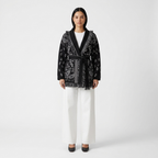 Paselya Paisley Jacquard V-Neck Knit Cardigan – Fringe Trim Women Oversized Boho Casual Autumn Longline Cardigan
