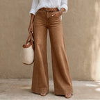 Threama High-Rise Wide-Leg Jeans – Denim Women Casual Workwear Vintage Retro 70s Wide-Leg Trousers