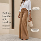 Threama High-Rise Wide-Leg Jeans – Denim Women Casual Workwear Vintage Retro 70s Wide-Leg Trousers