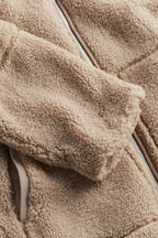 Dropela Oversized Teddy Jacket – Fleece Zip Up Women Casual Streetwear Cosy Autumn Winter Jacket