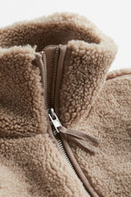 Dropela Oversized Teddy Jacket – Fleece Zip Up Women Casual Streetwear Cosy Autumn Winter Jacket