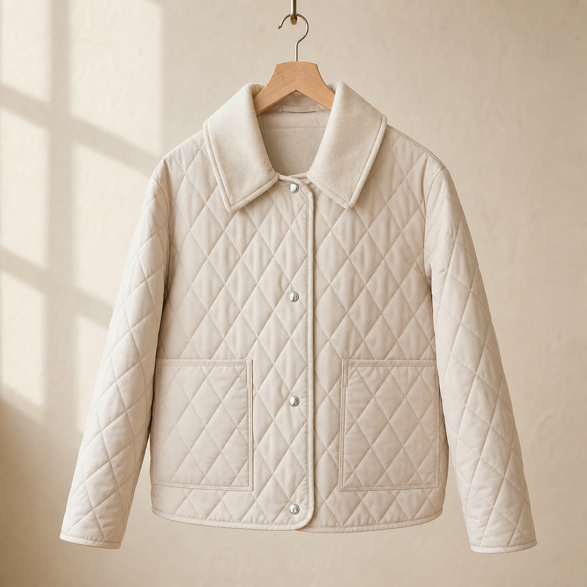 Diamonte Diamond Quilted Jacket – Padded Women Casual Everyday Lightweight Autumn Winter Coat