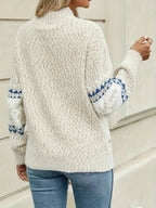 Zigbanda Fair Isle Knit Jumper – Soft Fluffy Oversized Women Casual Lounge Knitwear Jumper