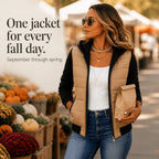 Quilnette Quilted Puffer Jacket – Women Hooded Zip Up Casual Outerwear Autumn Fall Jacket