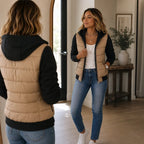 Quilnette Quilted Puffer Jacket – Women Hooded Zip Up Casual Outerwear Autumn Fall Jacket