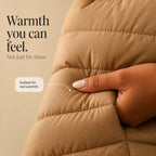Quilnette Quilted Puffer Jacket – Women Hooded Zip Up Casual Outerwear Autumn Fall Jacket