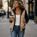 Quilnette Quilted Puffer Jacket – Women Hooded Zip Up Casual Outerwear Autumn Fall Jacket